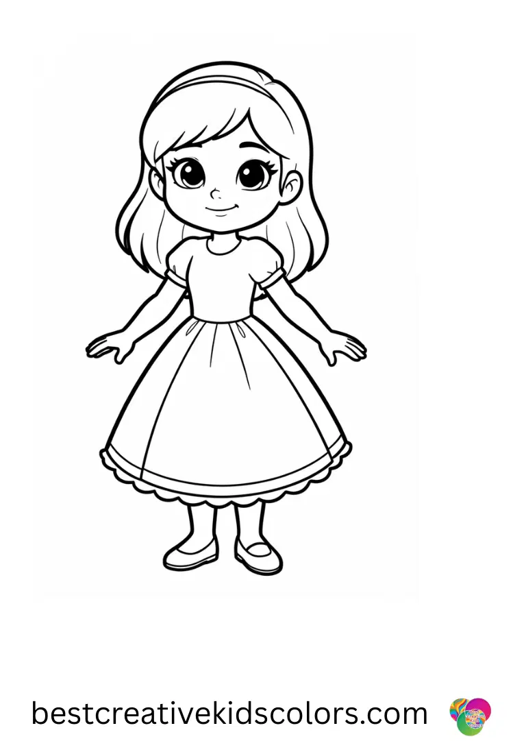 Cute easy disney coloring pages girl Color young Disney girls exploring bright, easy, playful environments.