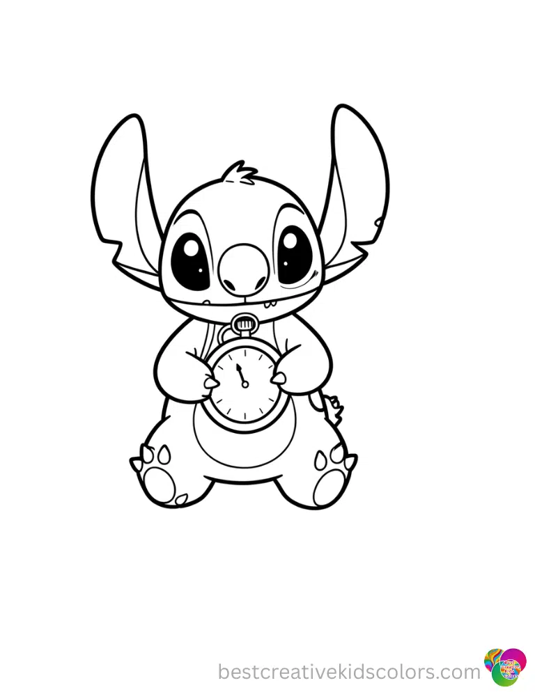 Cute stitch coloring pages printable