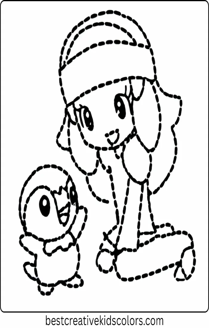 Dawn Posing with Piplup