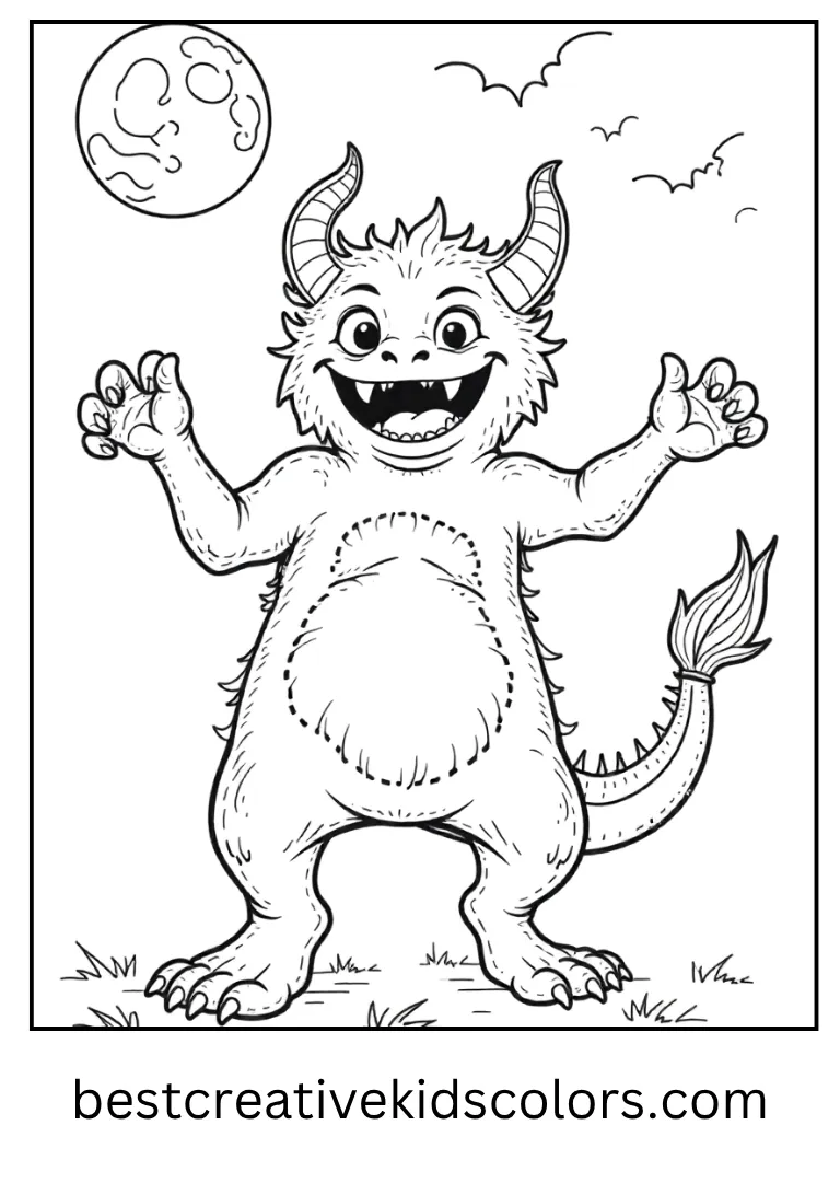 Demogorgon Funny Dance Coloring Page