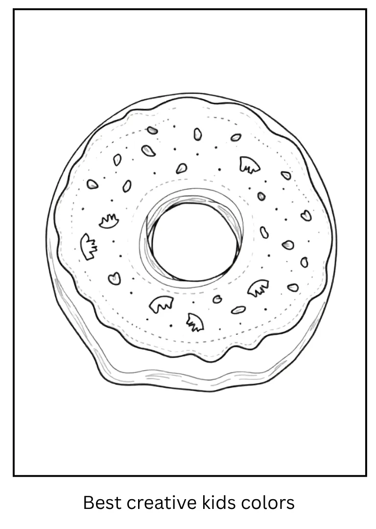 Donut Treat Halloween Coloring Page for Kids