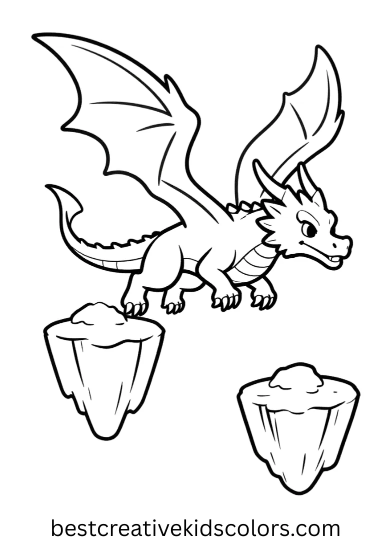 A majestic dragon glides gracefully across magical floating islands.