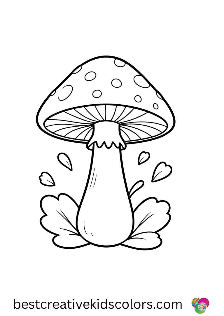 Drawing mushroom drawing diagram realistic