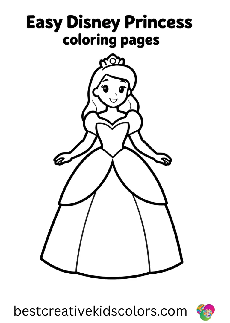 Magical Disney Coloring Pages – Print & Color for Kids 15 Easy Disney Princess coloring pages