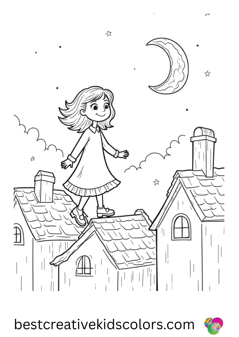 Easy nightmare before christmas coloring pages christmas Easy nightmare before christmas coloring pages christmas shows Sally tiptoeing across moonlit rooftops.