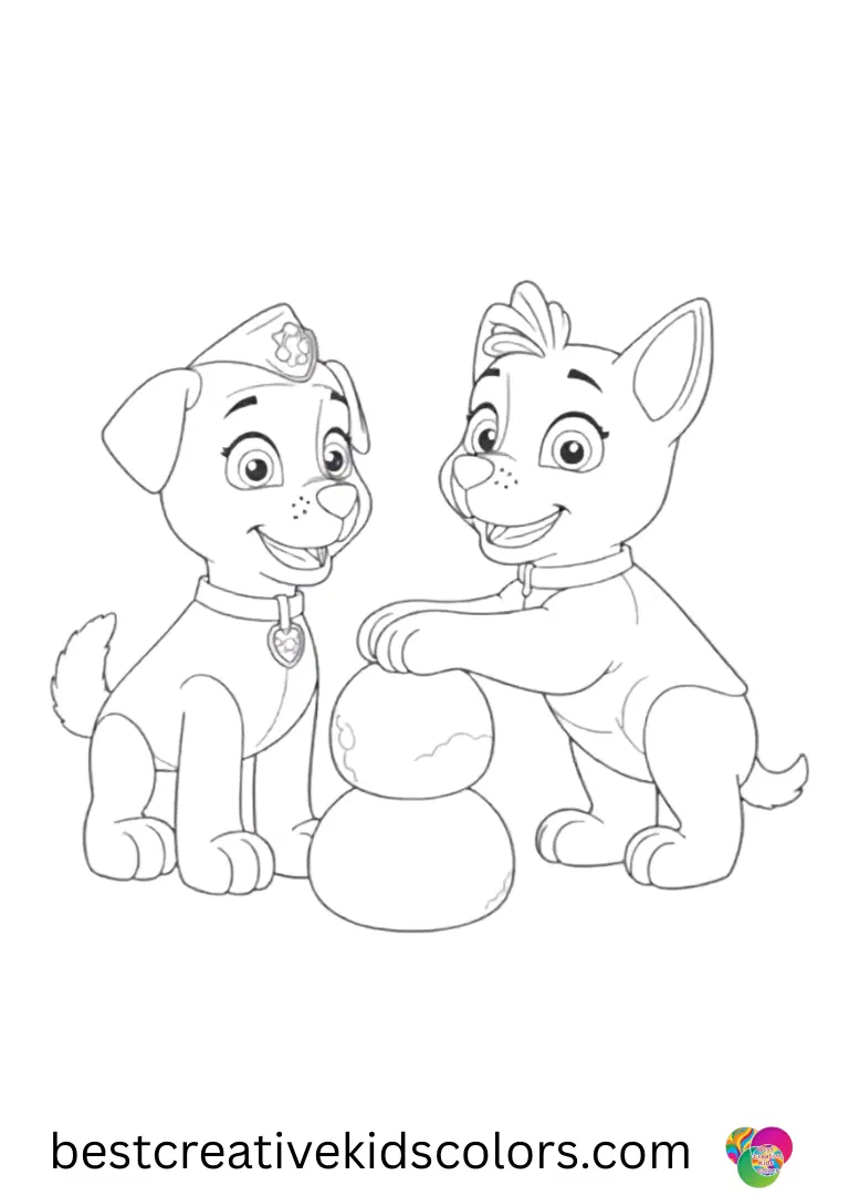Easy paw patrol coloring pages pdf