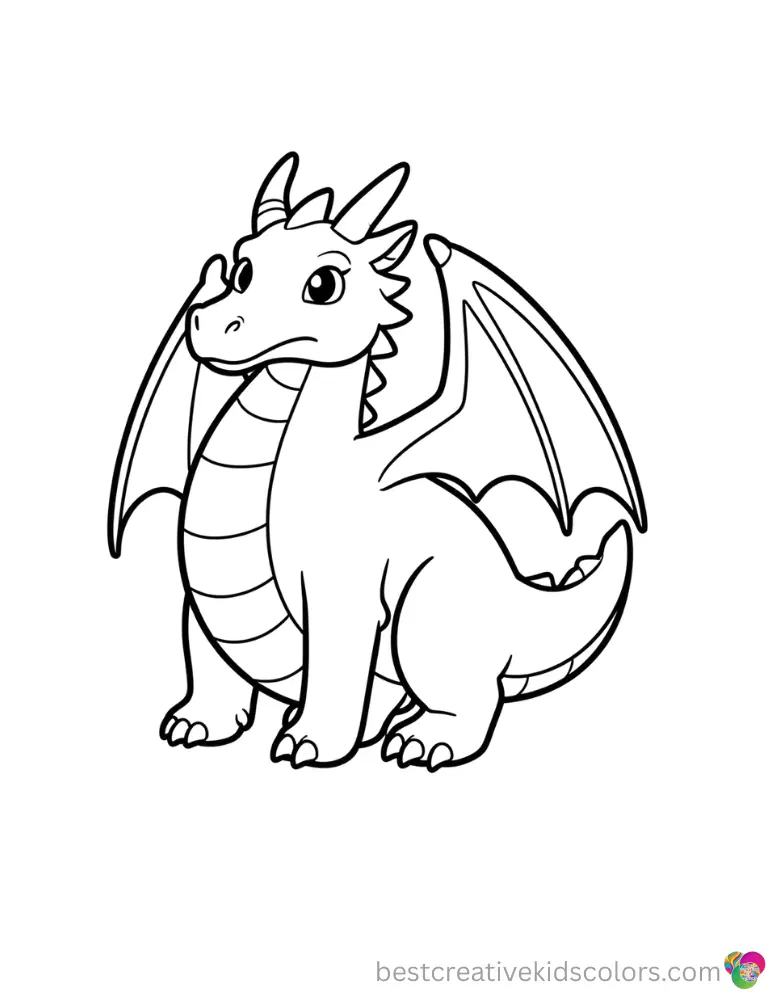Easy printable dragon coloring pages features a dragon tracing shadow shapes cast by hanging ornaments.