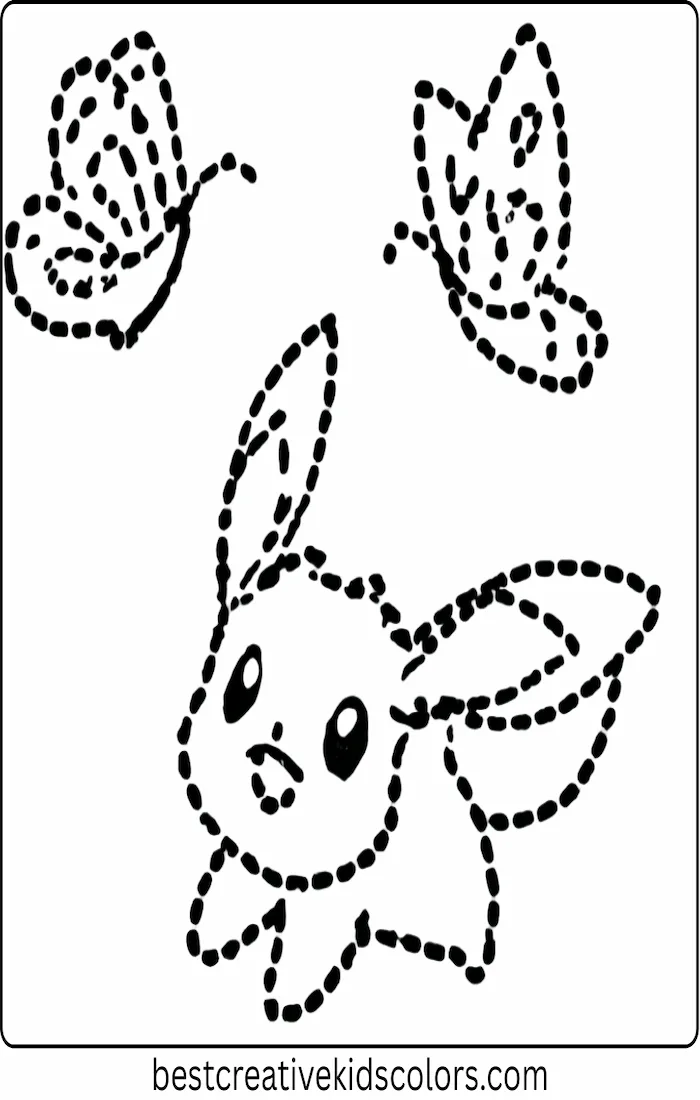 Eevee Playing with Butterflies