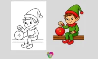 Cute Elf on the Shelf Coloring Pages to Download Now 