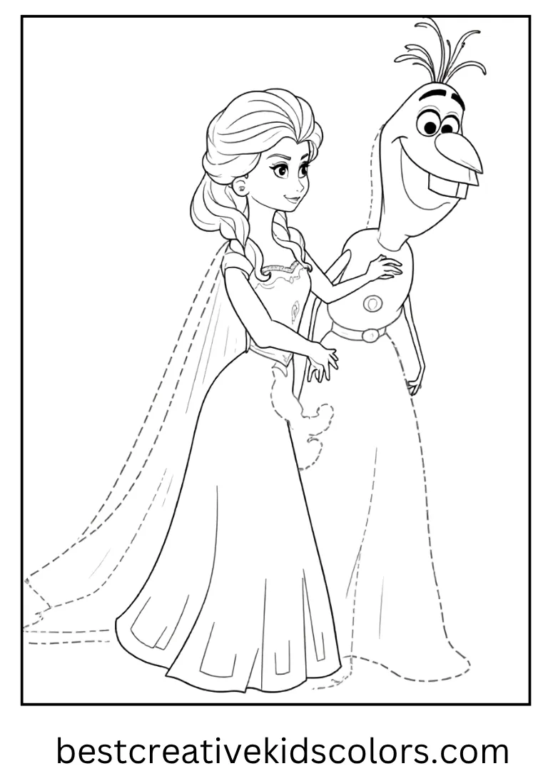 Elsa and Olaf Playing Peekaboo