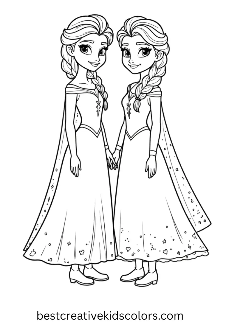 Magical Disney Coloring Pages – Print & Color for Kids 19 Elsa and anna coloring pages printable pdf