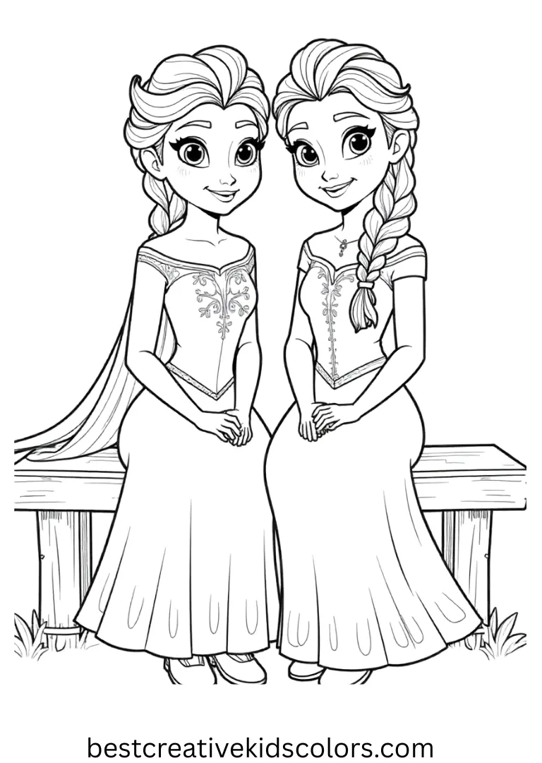 Elsa and anna colouring pages free Bring snowy adventures alive with Elsa and anna colouring pages free, designed for easy coloring.
