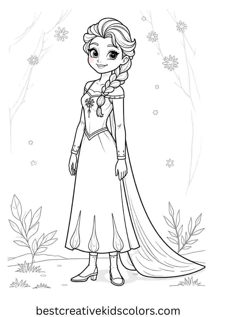 Elsa coloring page free online Color Elsa anywhere with Elsa coloring page free online, perfect for creative fun.