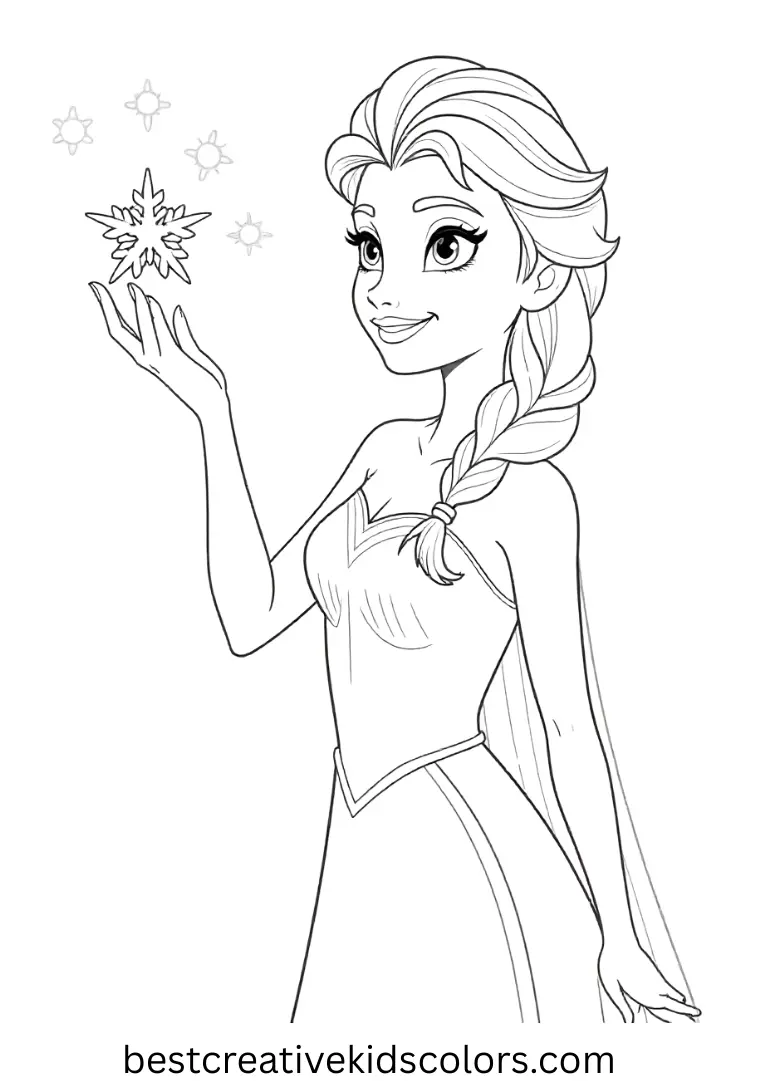 Elsa coloring page free pdf Bring Elsa’s icy magic to life with Elsa coloring page free pdf, perfect for kids.