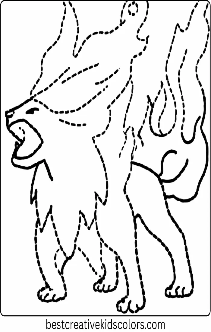 Entei Roaring with Fire