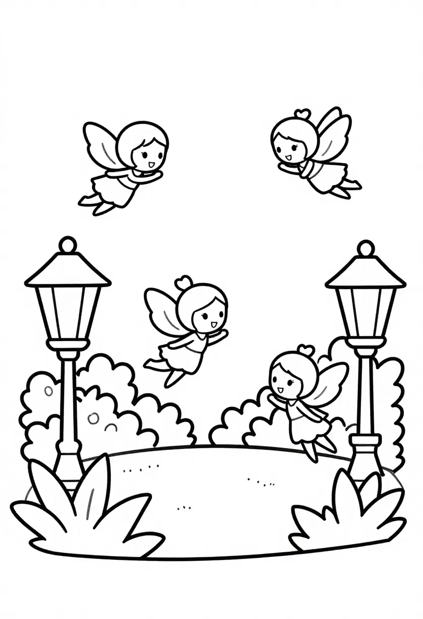 Fairy Colouring Pages