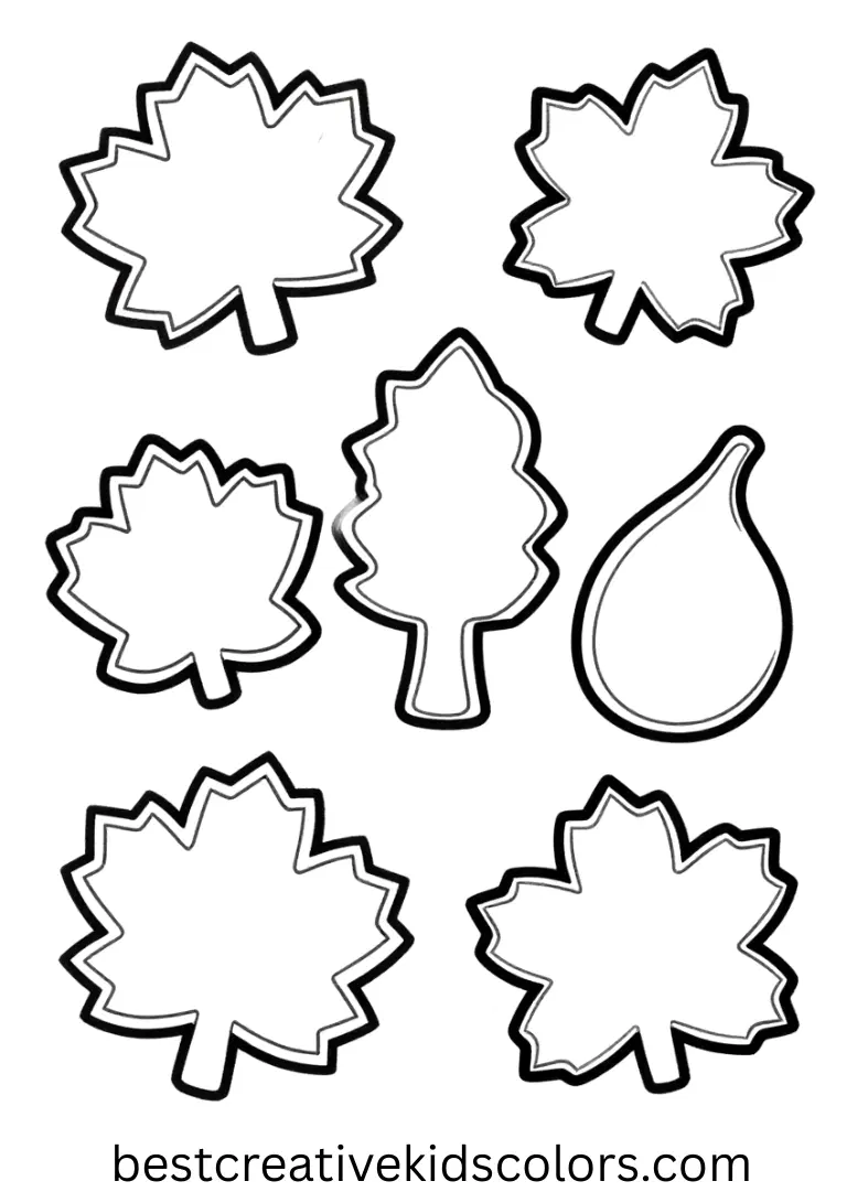 A cookie decorating scene with autumn shapes is featured in Fall Printables coloring pages.