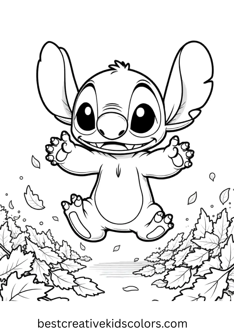 Fall stitch coloring pages easy