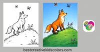 Printable Fox Coloring Pages – Cute & Realistic Designs