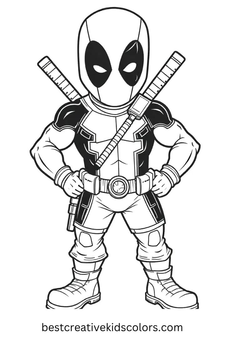 Free Funny Deadpool Coloring Pages – Comedy in Costume