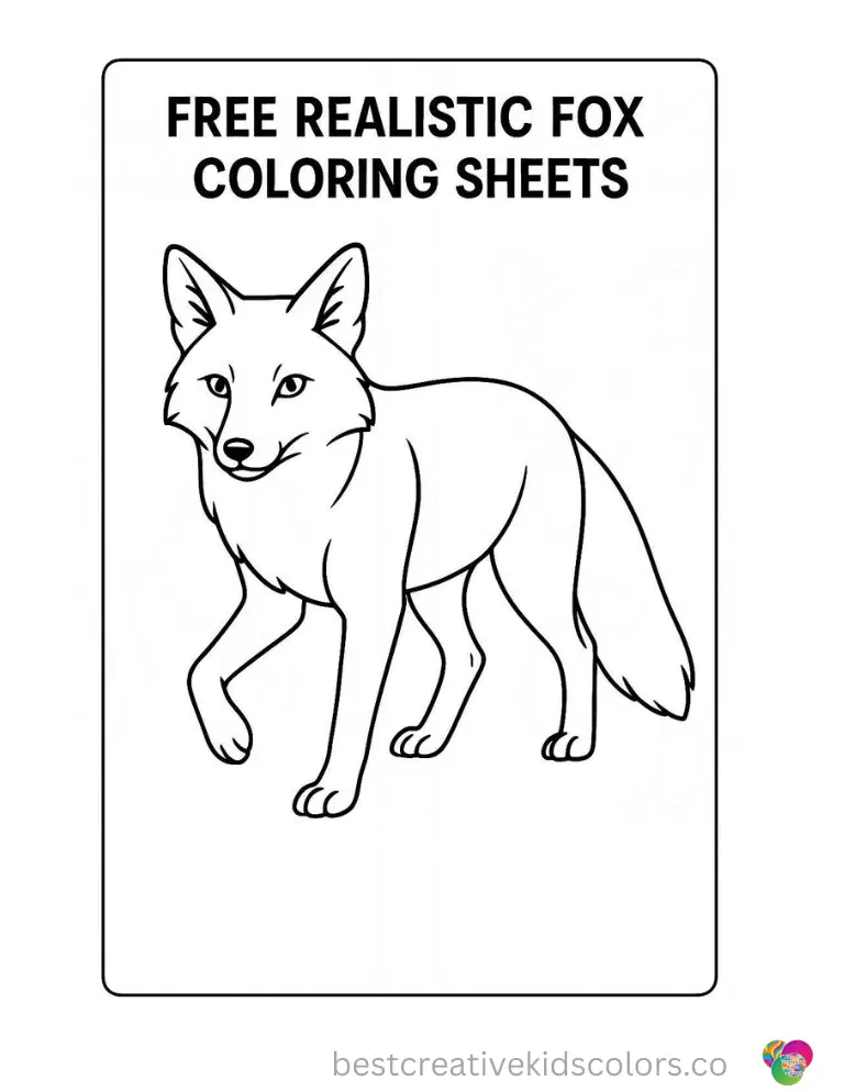 A realistic fox slowly lifting one front paw in a calm standing pose.