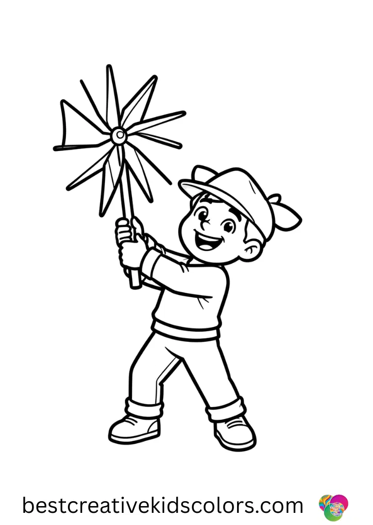 Swinging a toy windmill in the breeze, Free printable captain america coloring pages disney beams with joy.