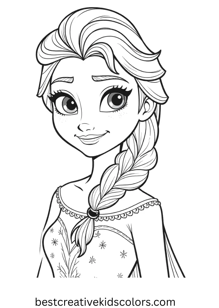 Free printable elsa coloring page for kids Enjoy coloring with Free printable elsa coloring page for kids, designed for easy Frozen fun.