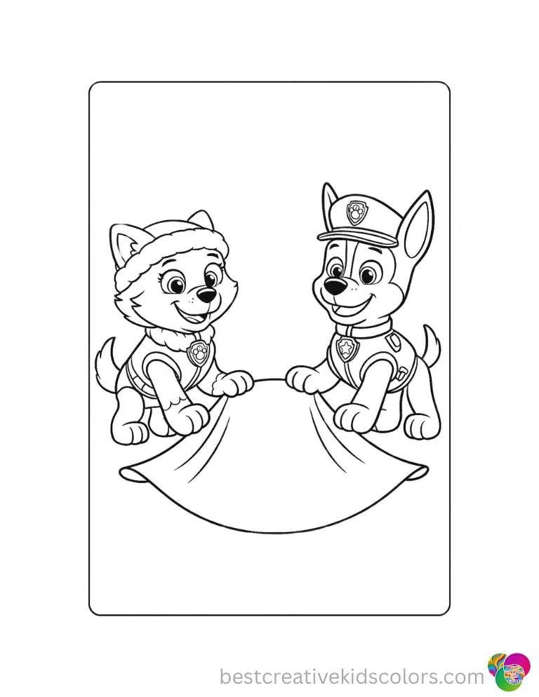 The pups gracefully lift a soft wool blanket entirely inside free printable paw patrol.