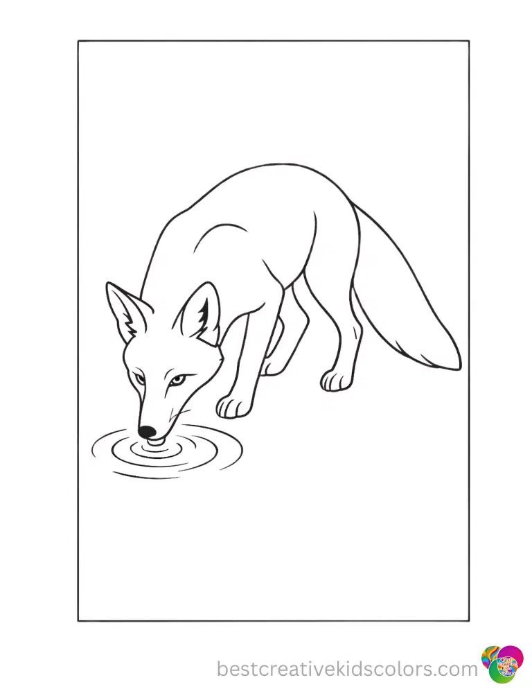 Free realistic printable fox coloring pages