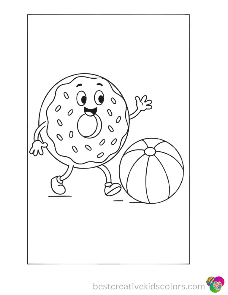 Fun Coloring Pages of Donuts for Kids