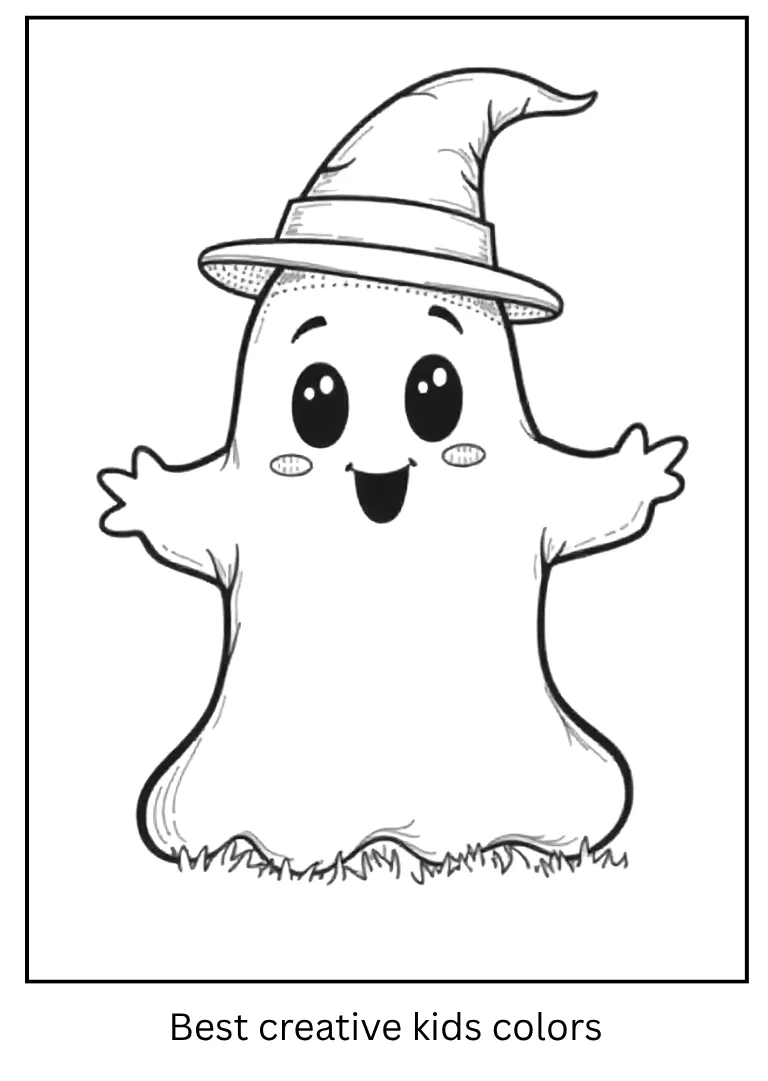 Funny Ghost Halloween Art for Kids