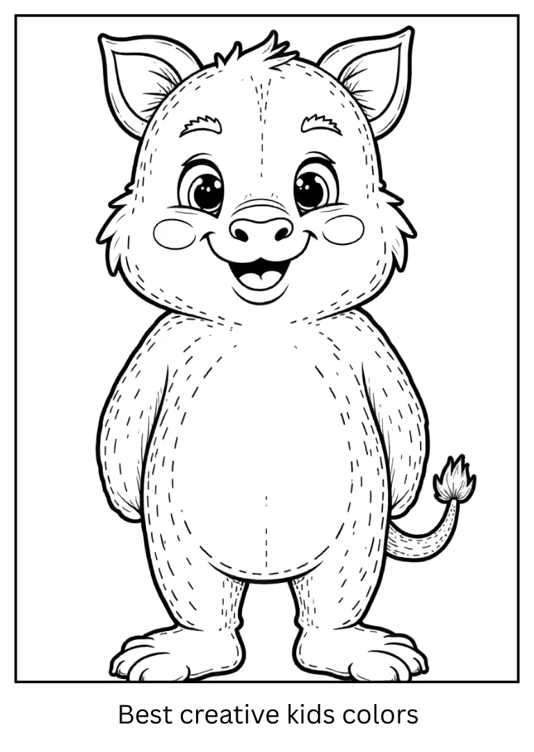 Funny Labubu Character Costume Coloring Page