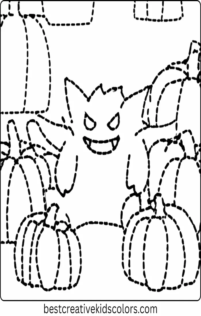 Gengar with Halloween Pumpkins