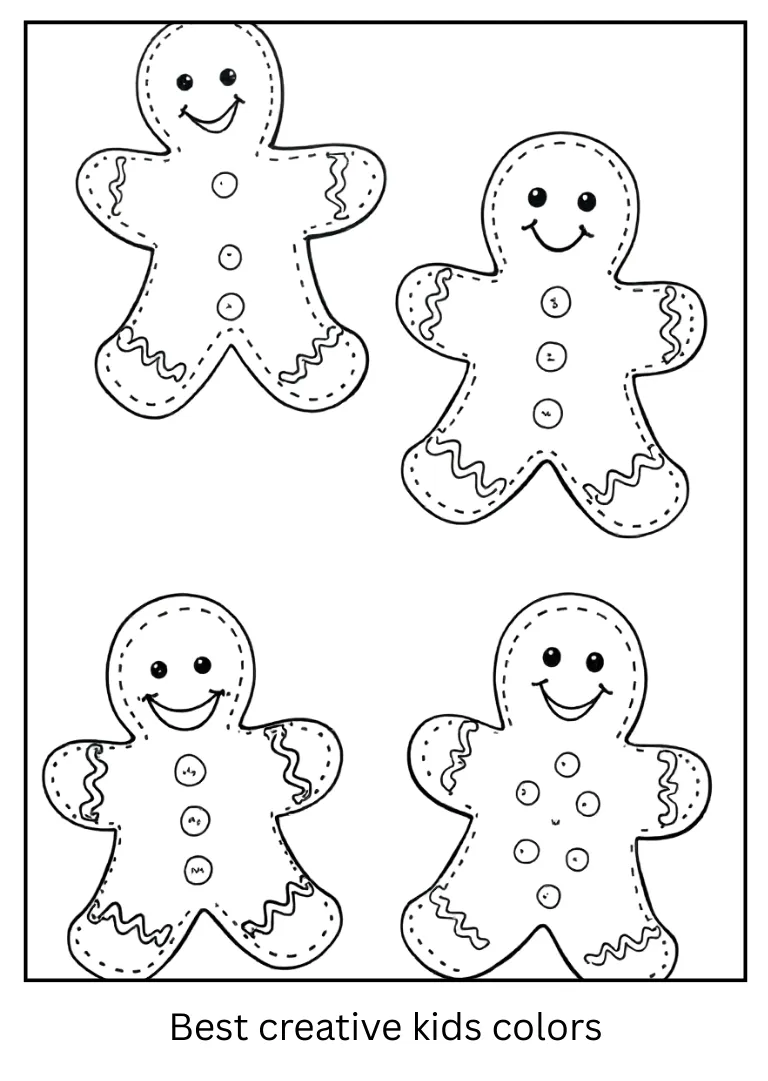 Gingerbread Cookies Coloring Page Gingerbread Cookies Coloring Page