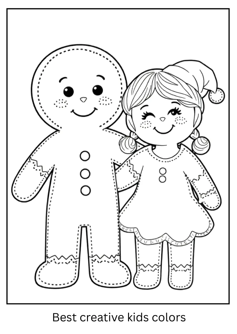 Gingerbread Family Outline Gingerbread Family Outline