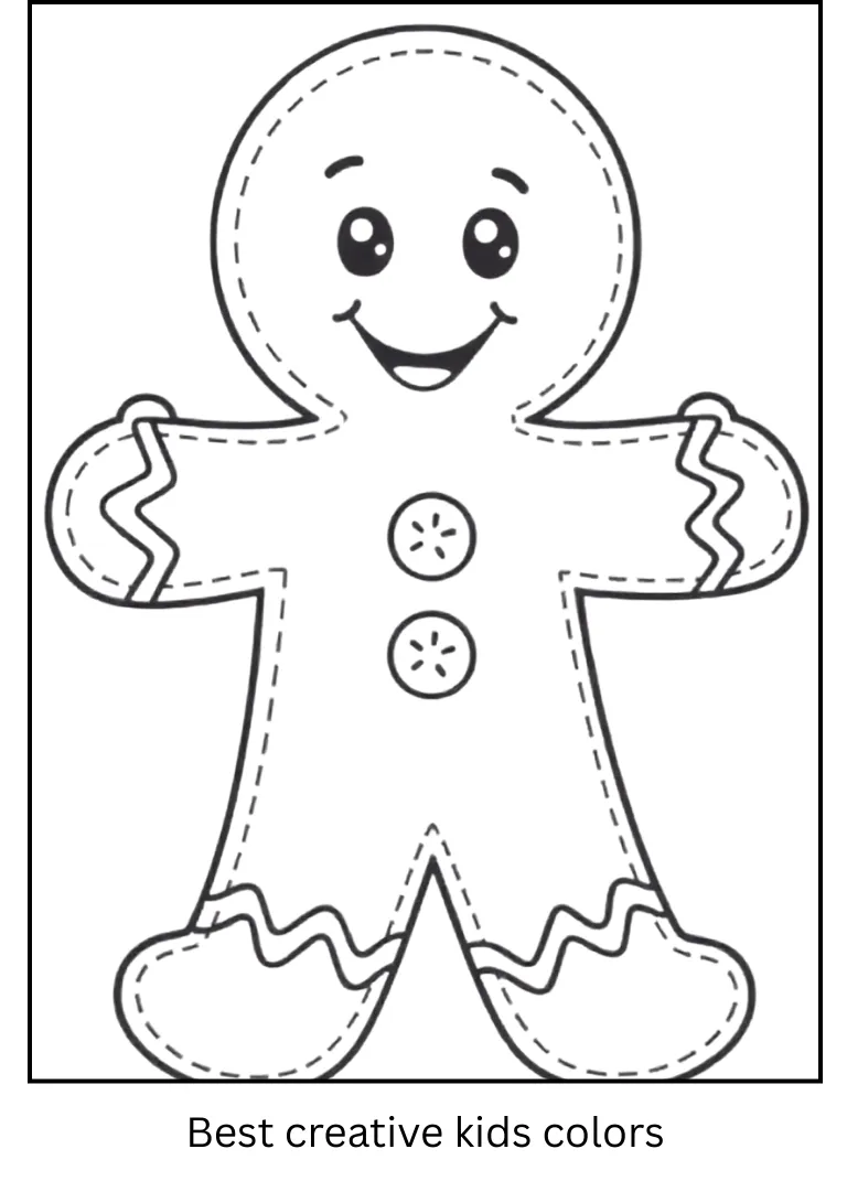 Gingerbread Man Coloring Outline Gingerbread Man Coloring Outline