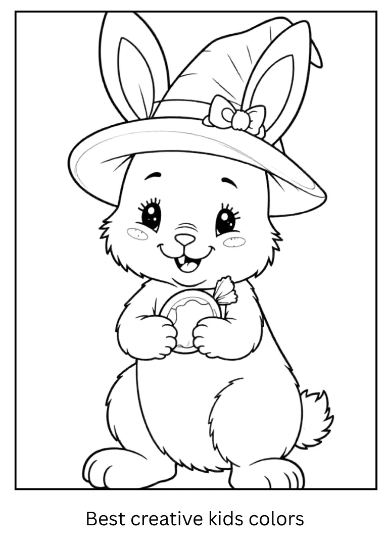 Halloween Bunny Coloring Page