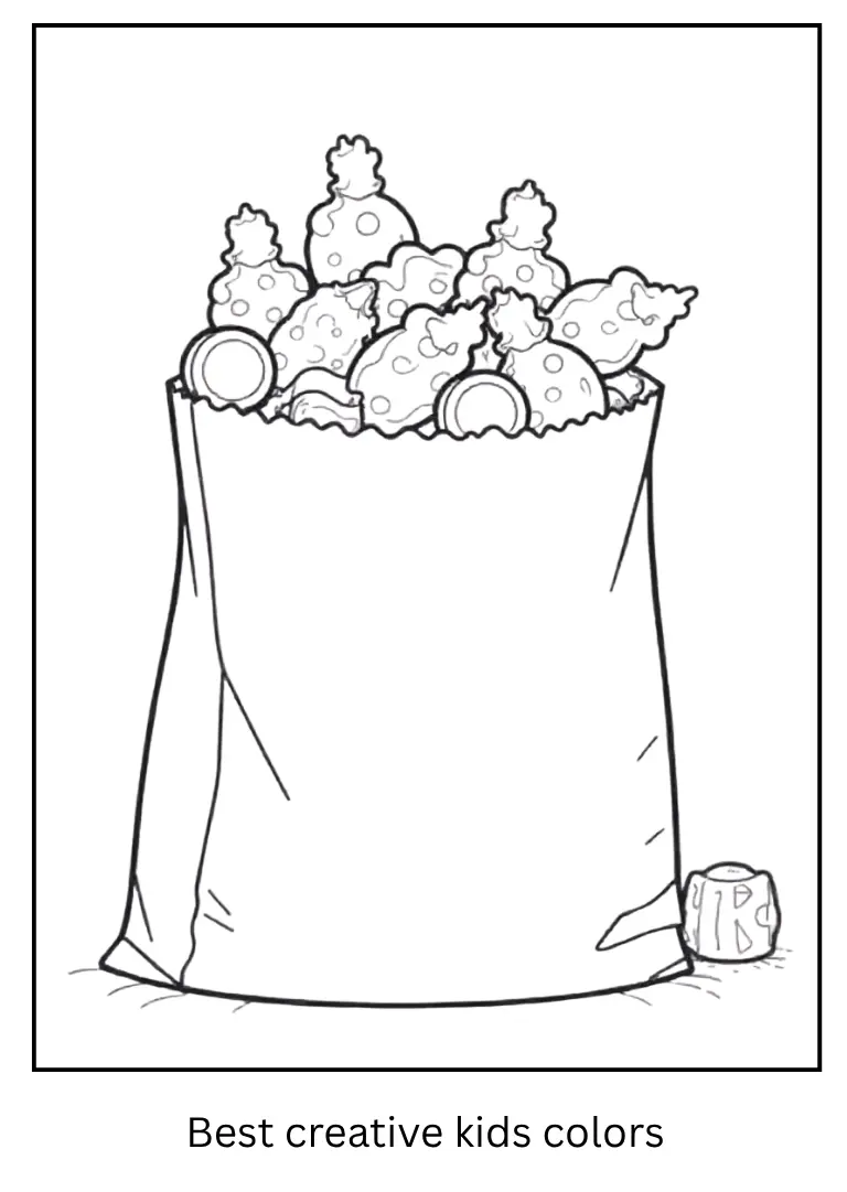 Halloween Candy Bag Coloring Page