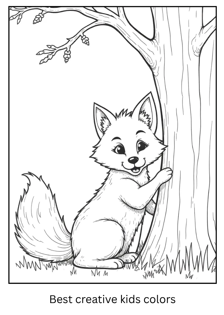 Halloween Fox Coloring Page