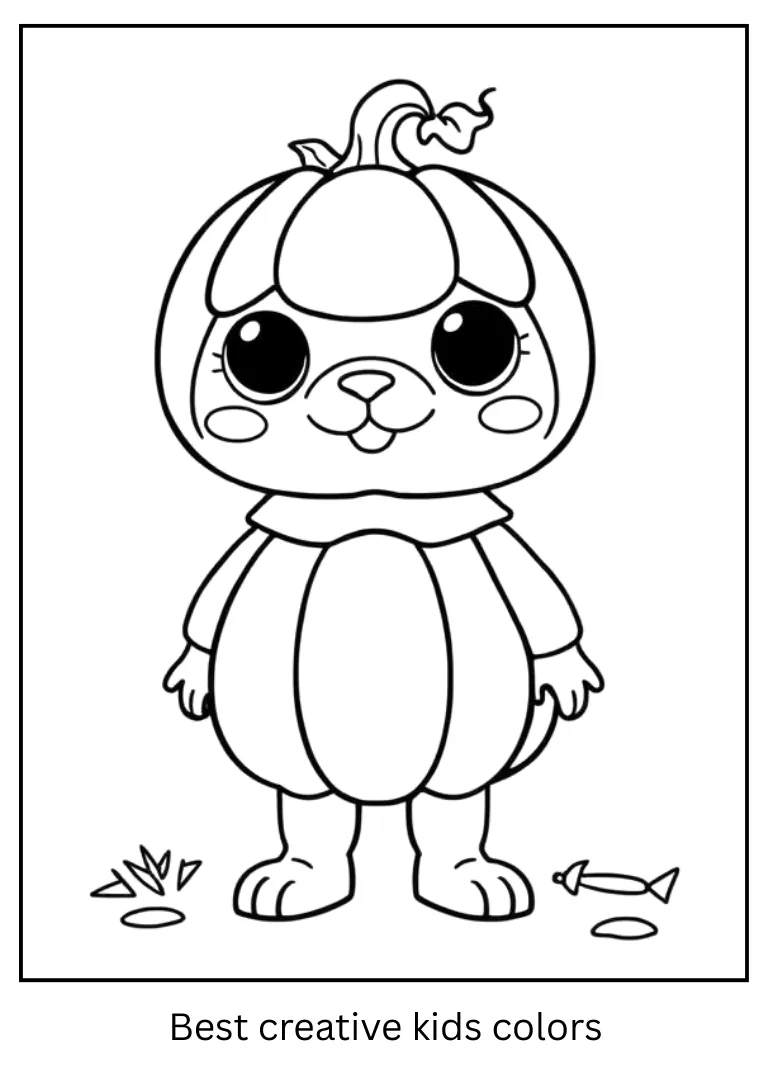 Halloween Labubu Costume Coloring Page