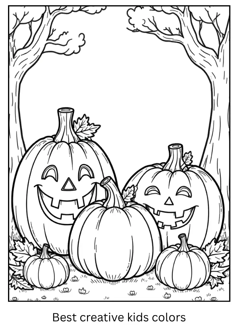 Halloween Pumpkin Party Coloring Sheet