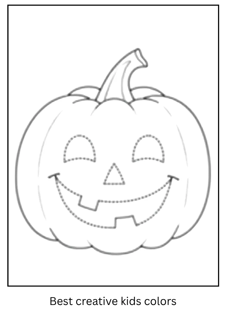 Halloween Smiling Pumpkin Coloring Page