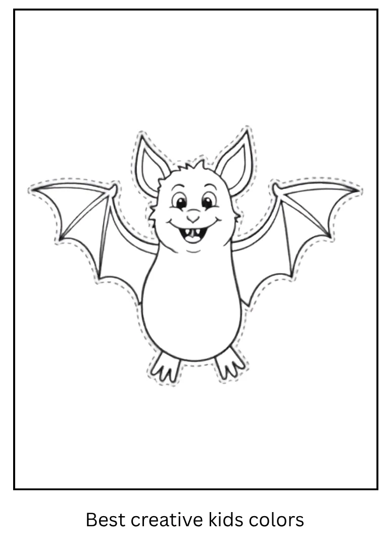Halloween Vampire Bat Coloring Page