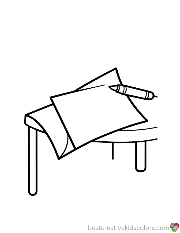 A handwritten note slides across the table in Happy Birthday Dad from daughter Coloring pages