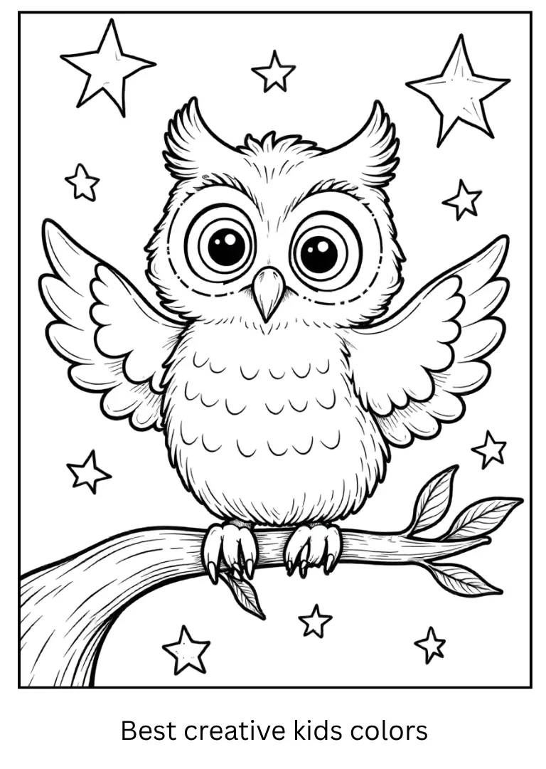 Happy Owl Halloween Coloring Page