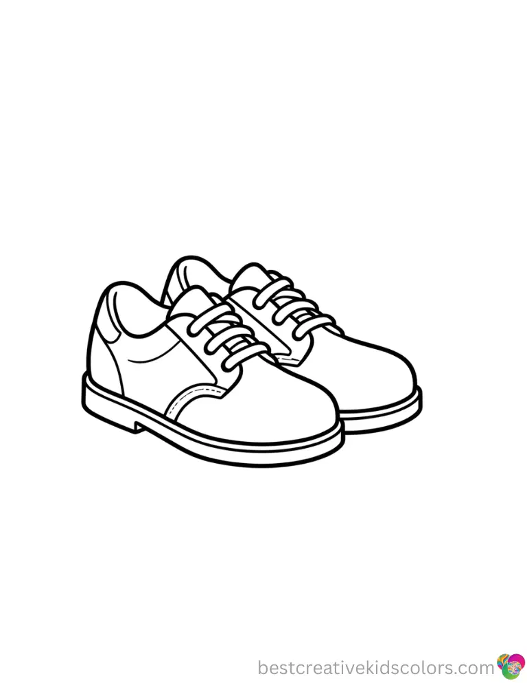 A pair of shoes sits neatly on the floor in Happy birthday dad coloring pages free