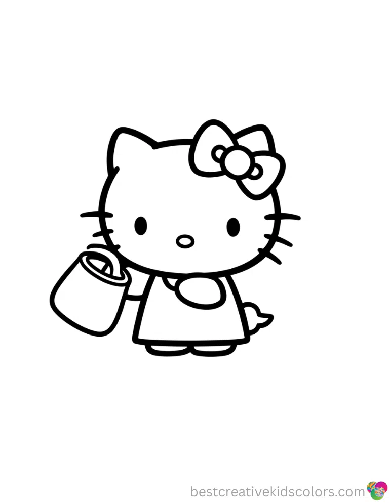 This happy thanksgiving hello kitty images cleanly features Hello Kitty pouring clean water.