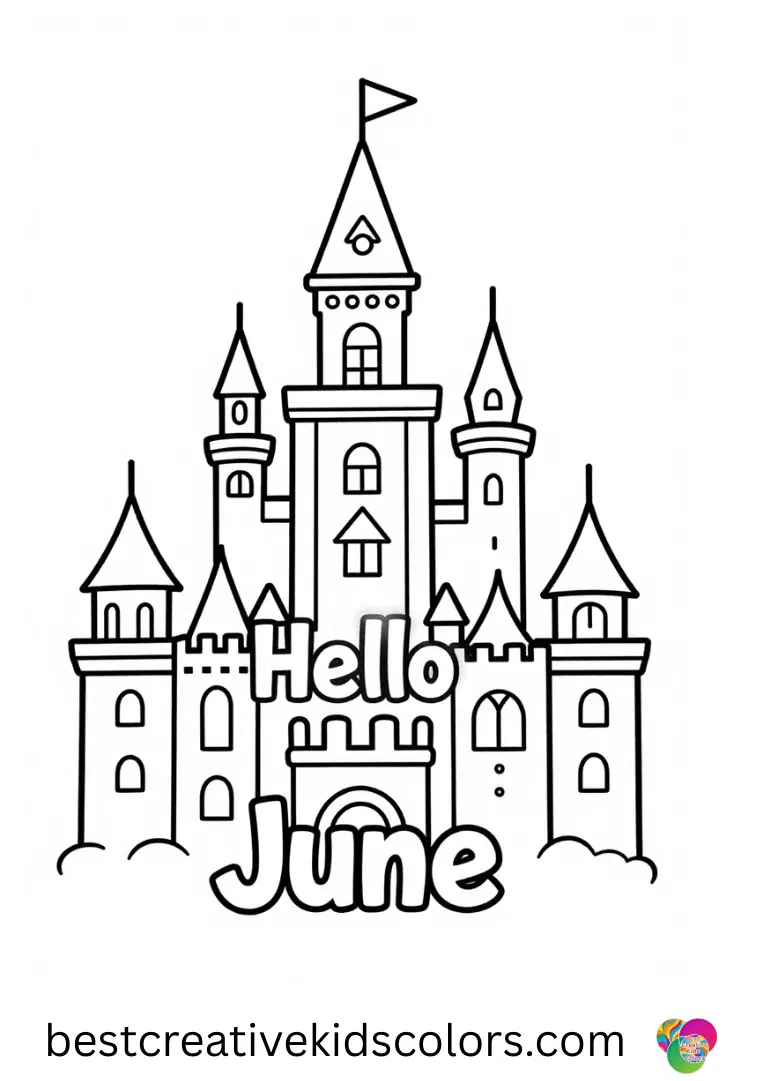 Hello june coloring page disney