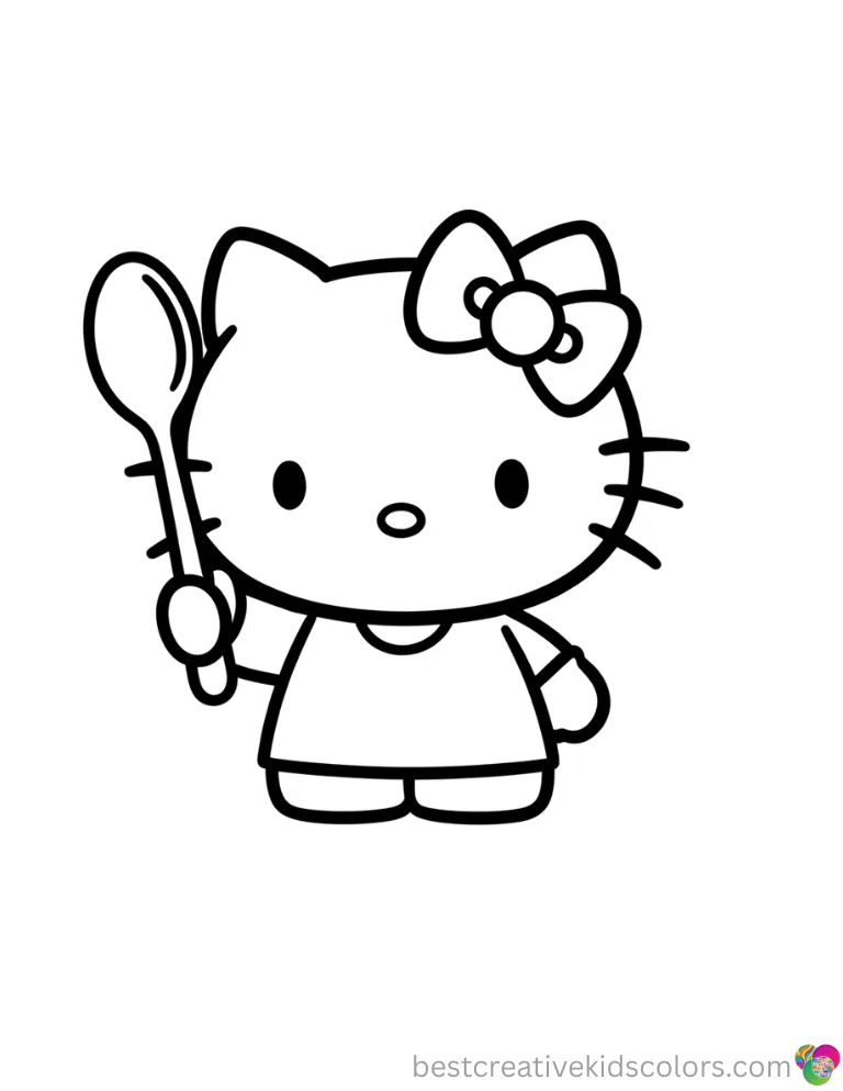 Hello kitty coloring pages free