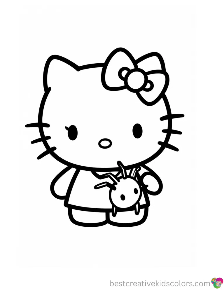 Hello kitty halloween coloring sheets